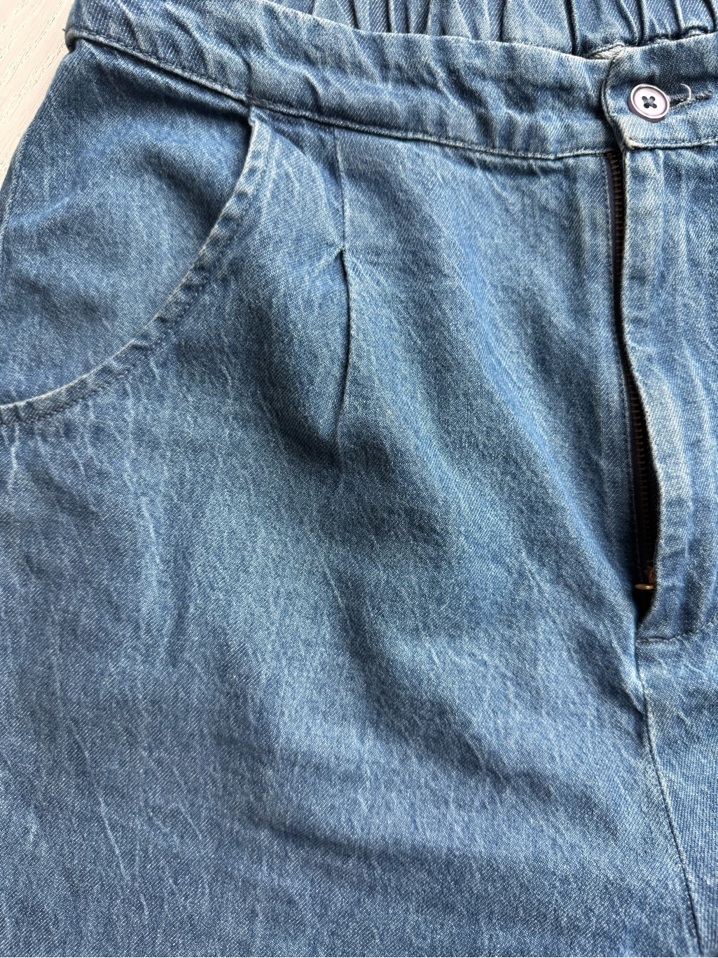 Women's Micaela Greg Straight-Leg Slight Barrel In Mid Blue Denim — image 3 of 7